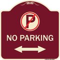 Signmission No Parking Heavy-Gauge Aluminum Architectural Sign, 18" x 18", BU-1818-23819 A-DES-BU-1818-23819
